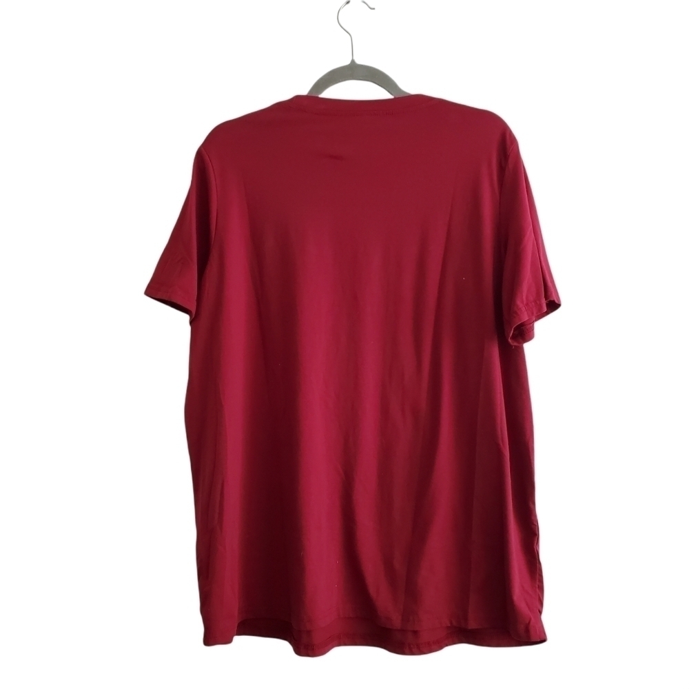 Maternity Women XL Maroon Growing a Little Pumpkin Casual Graphic T-Shirt Fall - Picture 2 of 7